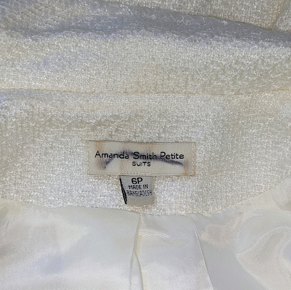 Eggshell & Black Blazer By Amanda Smith - Picture 3 of 5